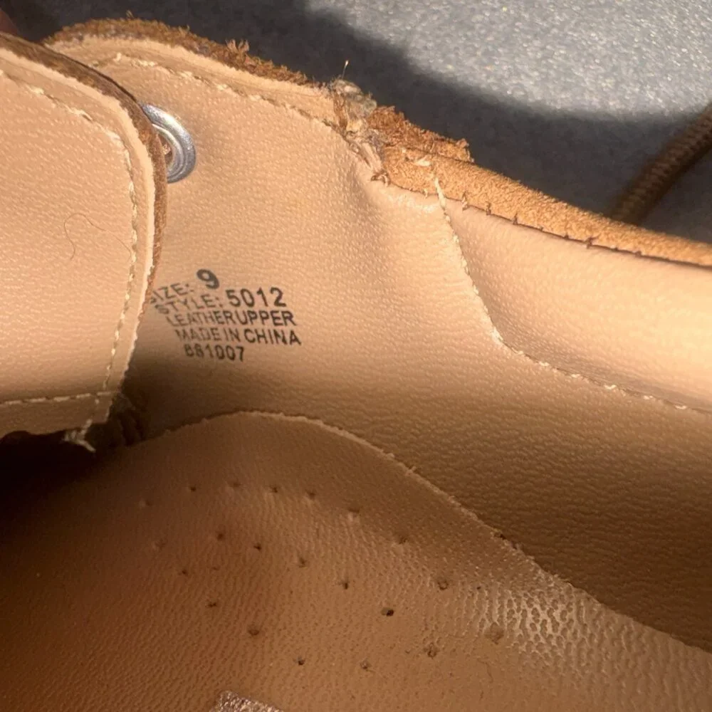 L'Amour Tyler Nubuck Leather Lace-Up Oxford Brown Preppy Dressy Toddler sz 9
